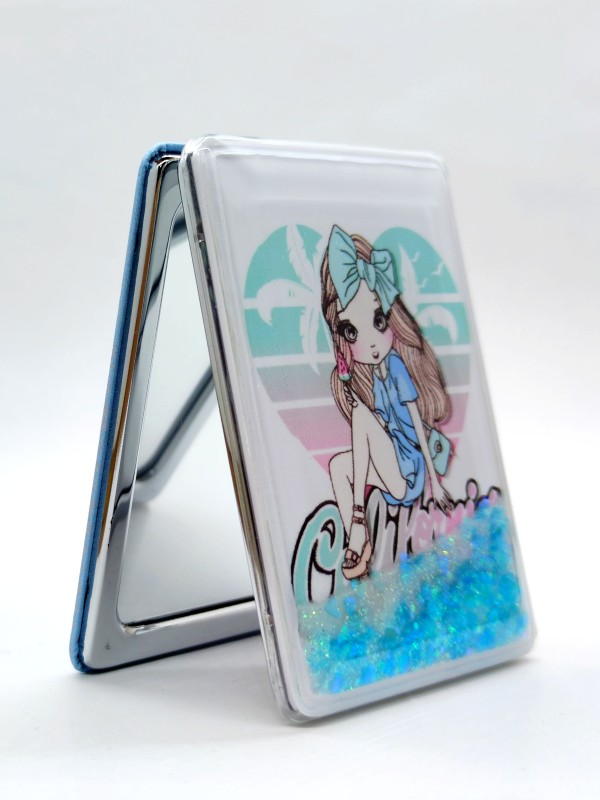 Priceless Deals Double Sided Glitter Mirror Keychain/Keyrings with Unicorn Design for Girls, Boys, Kids